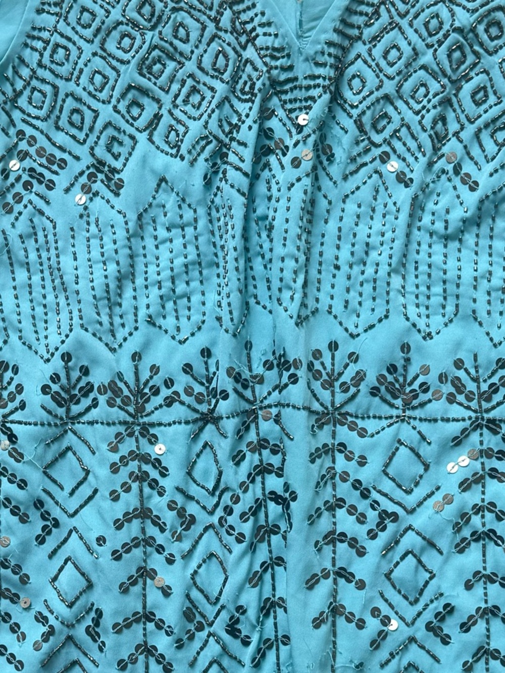 Free People Aqua Embellished Slip dress - Picture 3 of 4